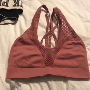 Pink sports bra